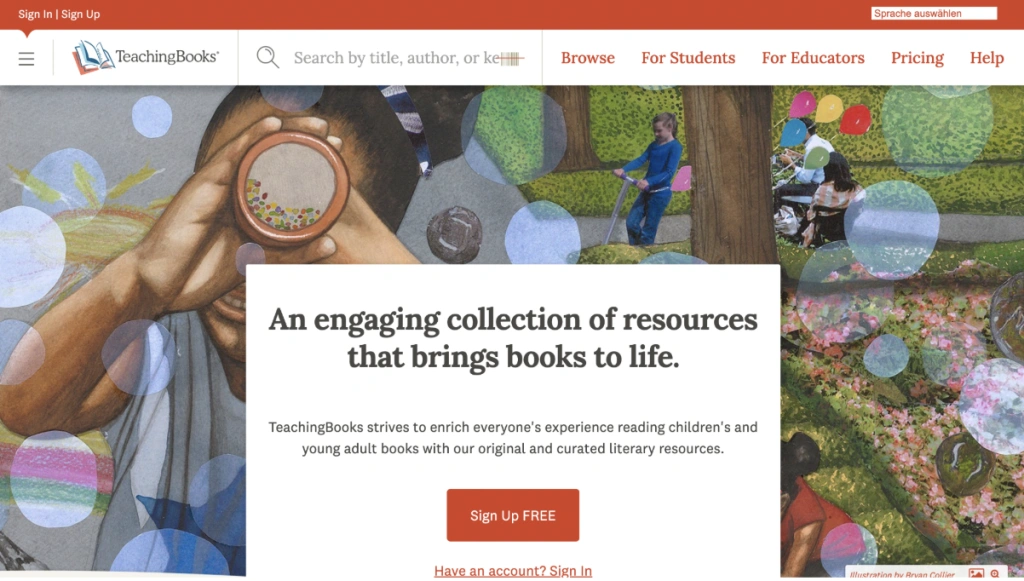 #8 ELA website: TeachingBooks