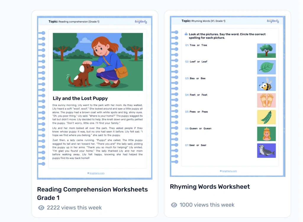 Brighterly: Main features for students