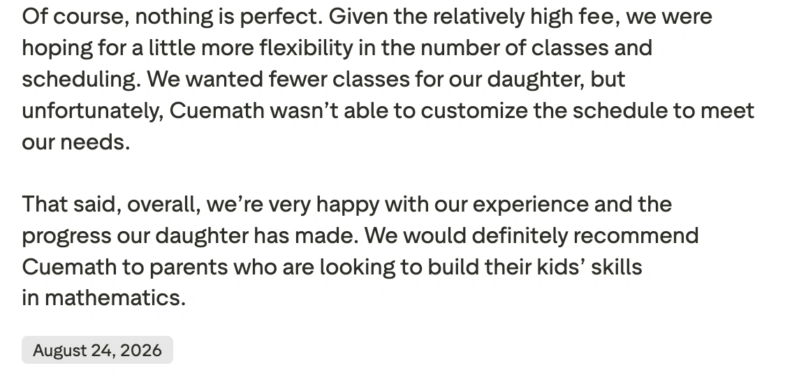 Cuemath Complaints About Pricing