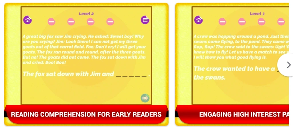 #9 Reading Comprehension Games app (by The Learning Apps)