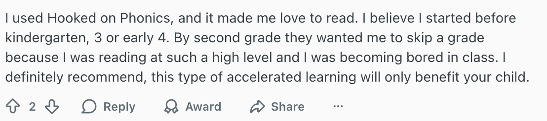 What Users Say: Hooked on Phonics Reviews