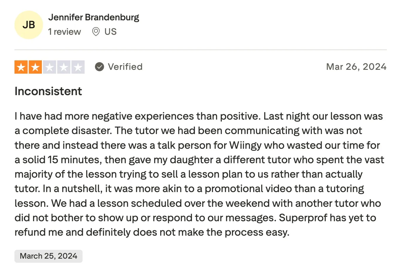 Common complaints