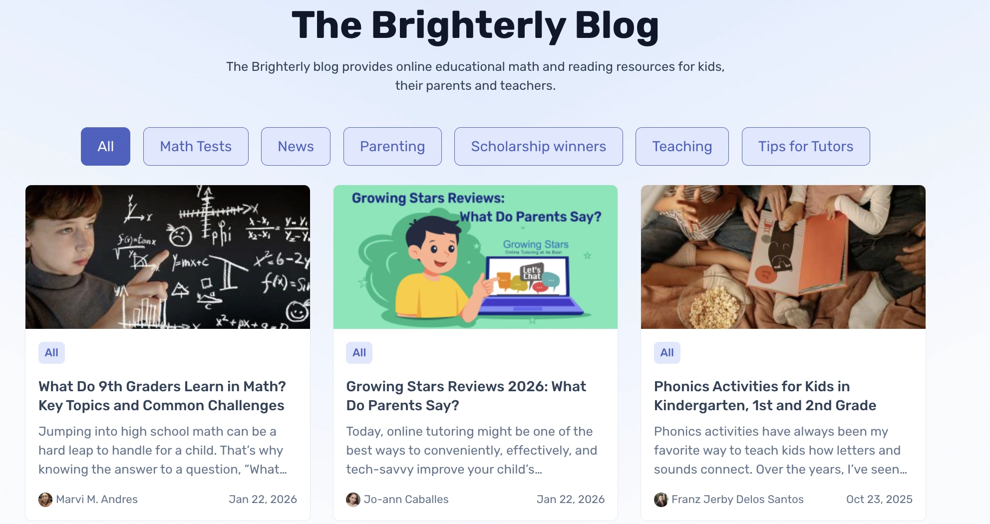 Brighterly blog