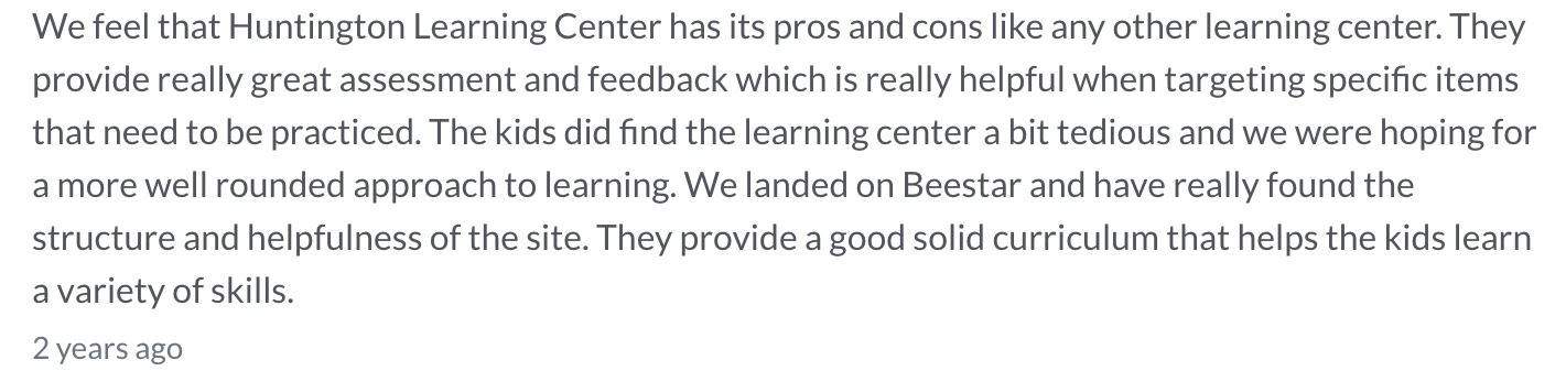 Huntington Learning Center Pricing Reviews: Is It Worth the Cost?
