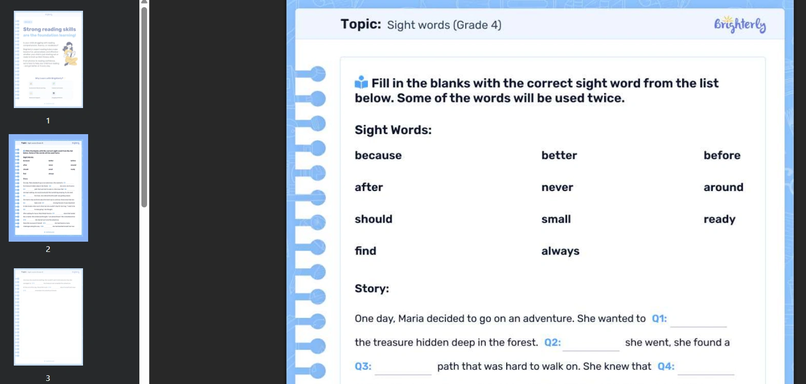 Teaching informational writing for kids through worksheet practice