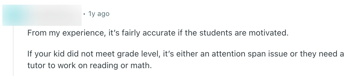 Diagnostic assessment that highlights learning gaps