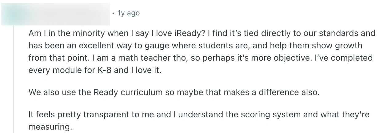 Reliable results from using the platform in school
