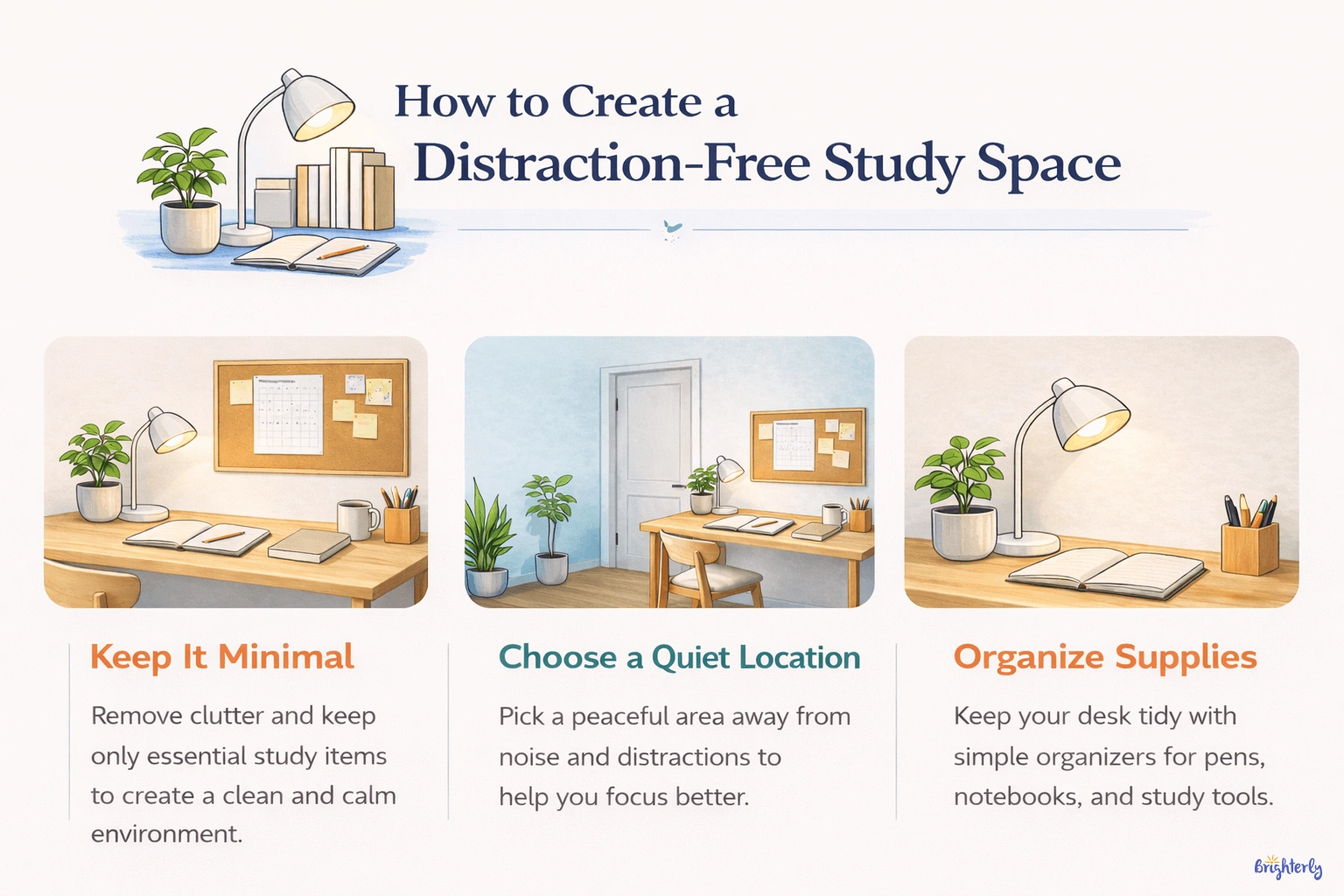 Creating a distraction-free study space