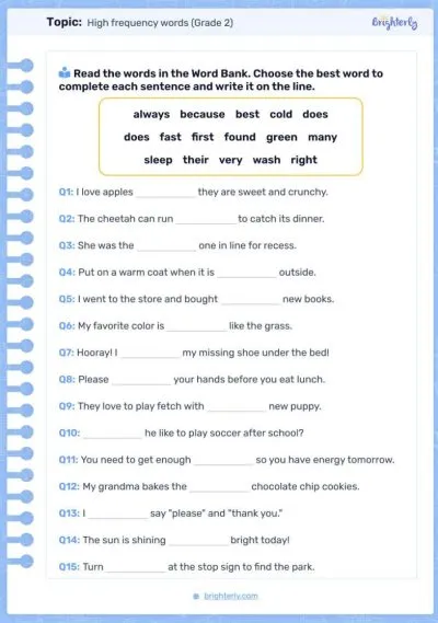 High frequency words_PDF1