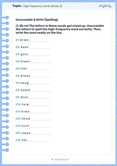 High frequency words_PDF2