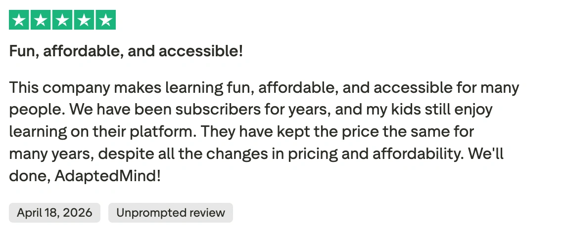 What Parents Love About AdaptedMind