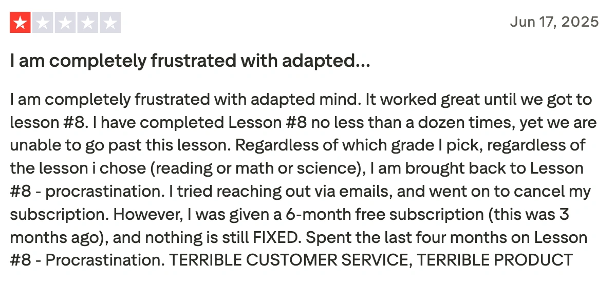 Common Complaints About AdaptedMind