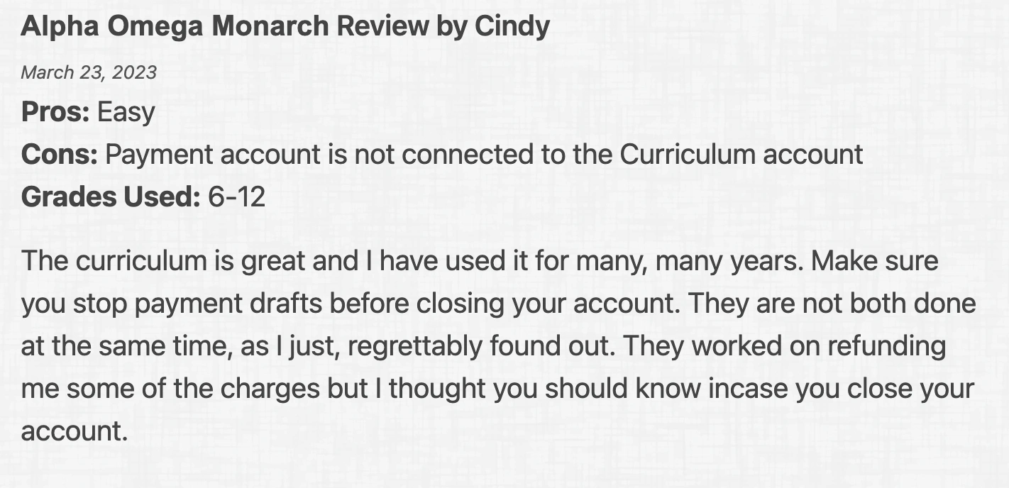 What users say about Monarch Homeschool pricing