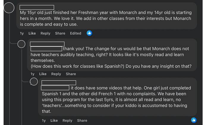 What are the pros and cons of Monarch Homeschool?