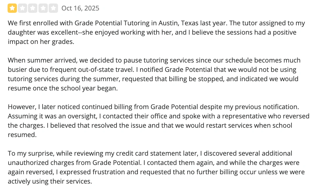 Grade Potential Tutoring User Experience